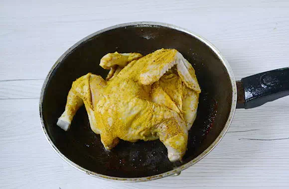цыпленок табака на сковороде рецепт фото 3